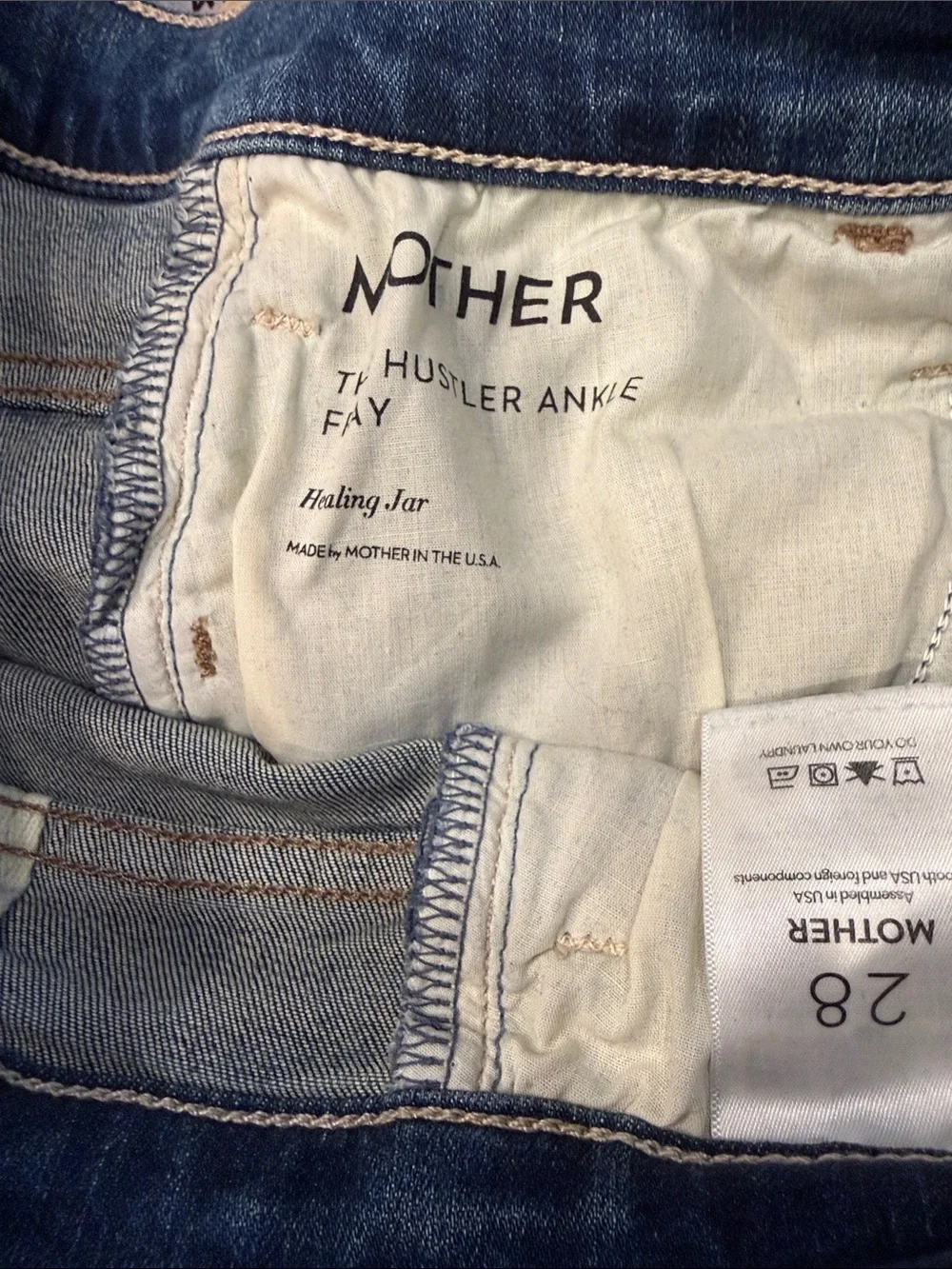 Mother The Hustler Ankle Fray 28x28